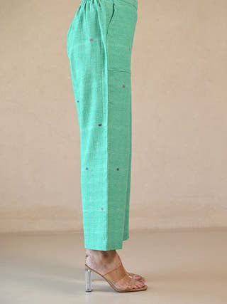 Straight-Cut Pants with Patch Pockets