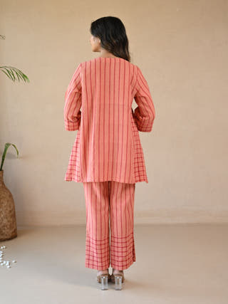 Ziggy Tunic with Embroidered Accents and Multicolor Buttons