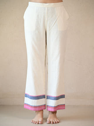 Straight-Cut Pants with Pocket Detail