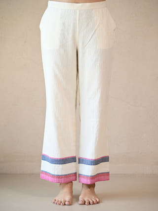 Straight-Cut Pants with Pocket Detail