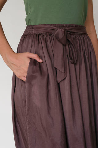 Clove Overstock Silk Skirt