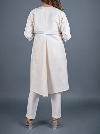 Natural White Handwoven Cotton Jacket Rang Creations