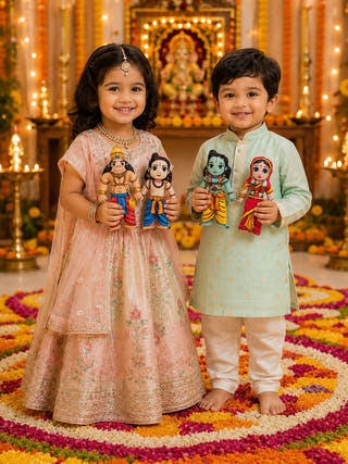 Ram Darbaar Plush Dolls | Set of 4