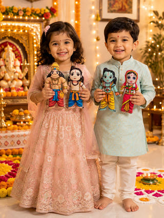 Ram Darbaar Plush Dolls | Set of 4
