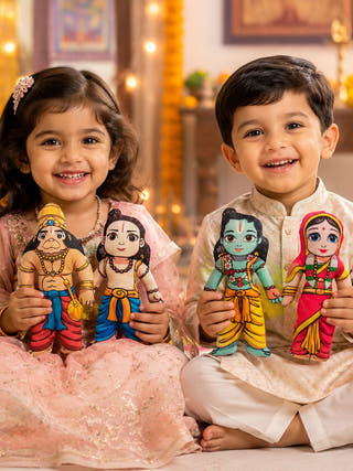 Ram Darbaar Plush Dolls | Set of 4