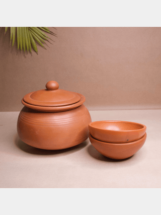 Combo | Cooking Handi 2 litres & 2 Bowls Mittihub