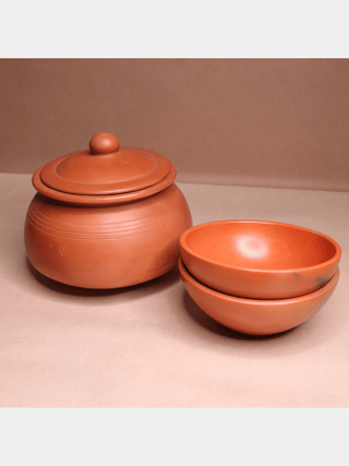 Combo | Cooking Handi 2 litres & 2 Small Bowls Mittihub