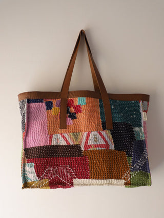Reversible Quilted Rectangle Tote Bag Kubsa