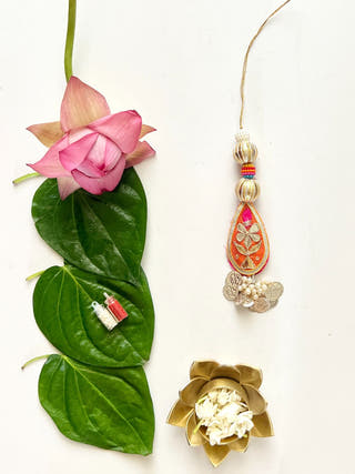 Rimjhim Gota Patti Rakhi and Lumba Set