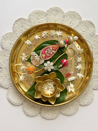 Rimjhim Gota Patti Rakhi and Lumba Set