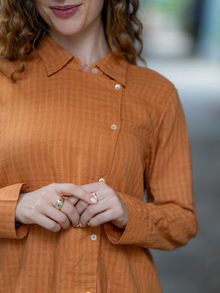 Rust Wrap Handwoven Shirt Krushnachuda