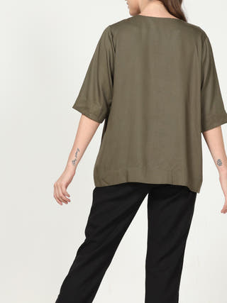 Elegant Co Ord Set   Olive And Black Saltpetre