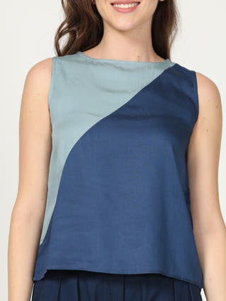 Elegant Co Ord Set    Blue And Navy Saltpetre