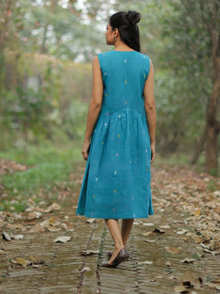 Fern Green Jamdani Dress