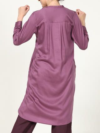 Classic Modal Front Pleat Top Olive