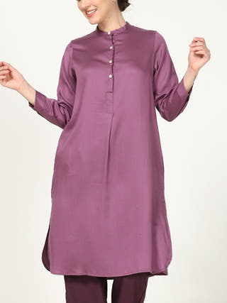 Classic Modal Front Pleat Top Olive
