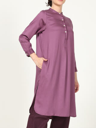Classic Modal Front Pleat Top Olive