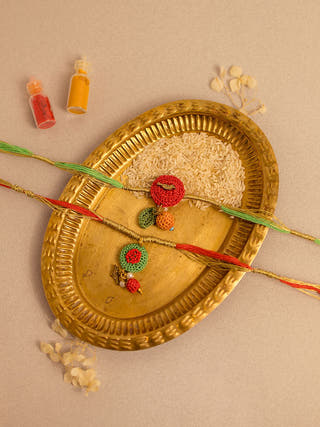 Ananya Muticolored Rakhi - Set of 2