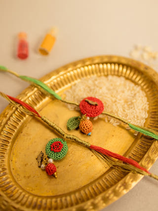 Ananya Muticolored Rakhi - Set of 2