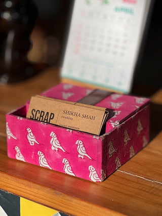 Pink Bird Business Card holder box Scrapshala