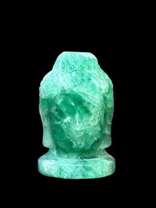 Fluorite Buddha Face Hand Carved Crystal