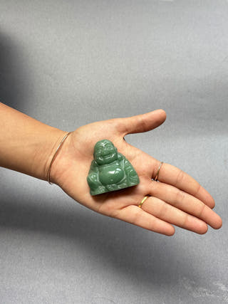 Green Aventurine Laughing Buddha