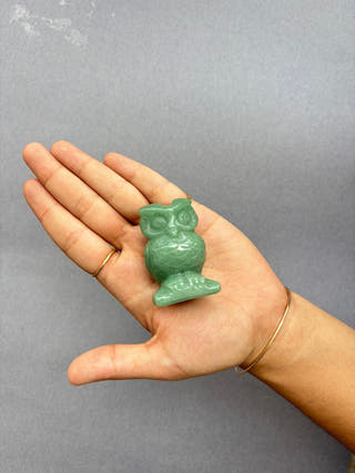 Green Aventurine Owl