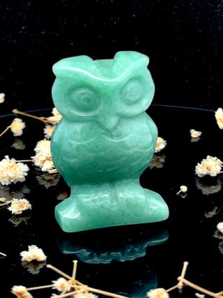Green Aventurine Owl