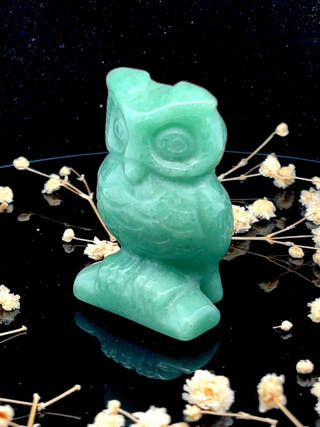 Green Aventurine Owl