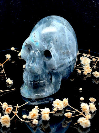Larvikite Crystal Skull