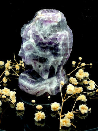 Amethyst Buddha Face Hand Carved Crystal