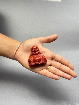 Red Jasper Laughing Buddha