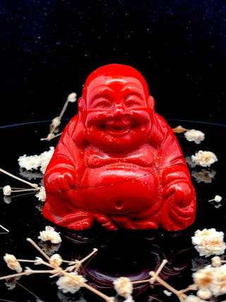 Red Jasper Laughing Buddha