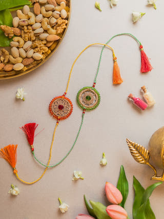 Celestial Crochet Rakhi (Set Of 2)