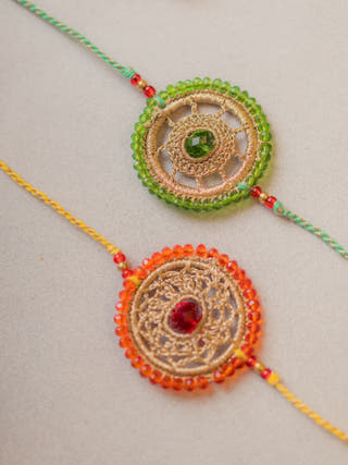 Celestial Crochet Rakhi (Set Of 2)