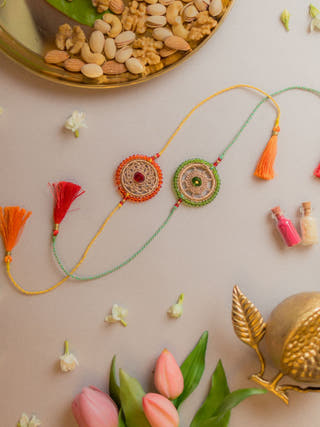 Celestial Crochet Rakhi (Set Of 2)