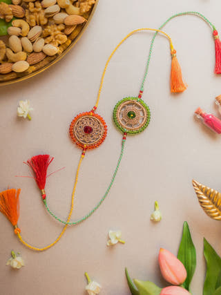 Celestial Crochet Rakhi (Set Of 2)