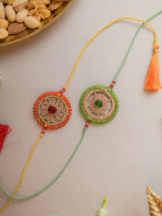 Celestial Crochet Rakhi (Set Of 2)