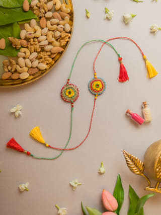 Sadabahaar Crochet Rakhi (Set Of 2)