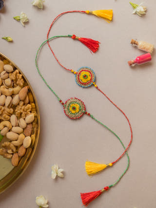Sadabahaar Crochet Rakhi (Set Of 2)