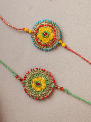 Sadabahaar Crochet Rakhi (Set Of 2)