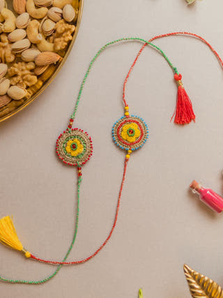 Sadabahaar Crochet Rakhi (Set Of 2)