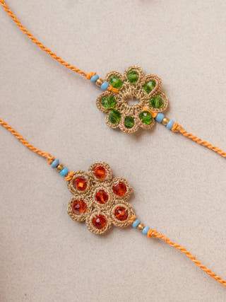 Chakra Jewelled Rakhi (Set Of 2)
