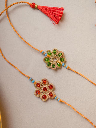 Chakra Jewelled Rakhi (Set Of 2)