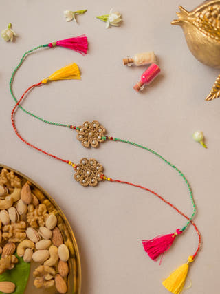 Sunbeam Crochet Rakhi (Set Of 2)