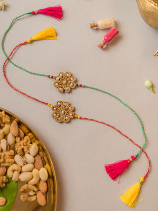 Sunbeam Crochet Rakhi (Set Of 2)