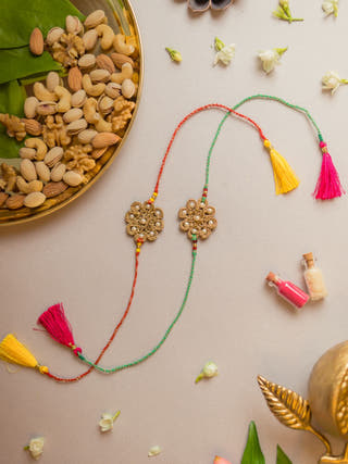 Sunbeam Crochet Rakhi (Set Of 2)
