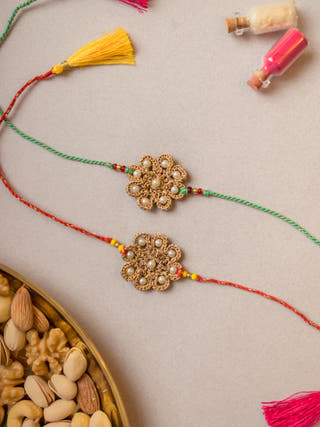 Sunbeam Crochet Rakhi (Set Of 2)