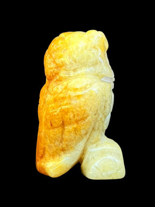 Yellow Aventurine Owl