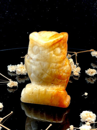 Yellow Aventurine Owl